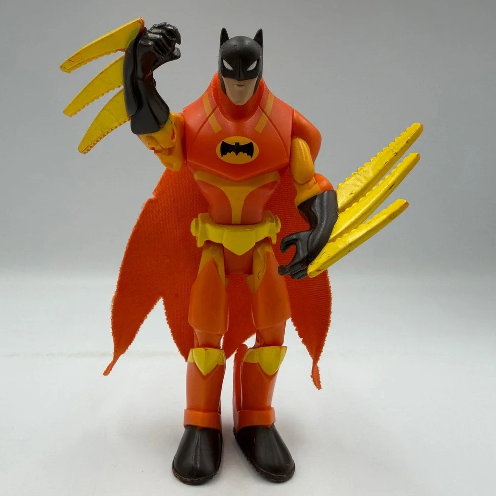Batman The Brave and the Bold Orange Suit Action Figure with Cape and‎ Blades